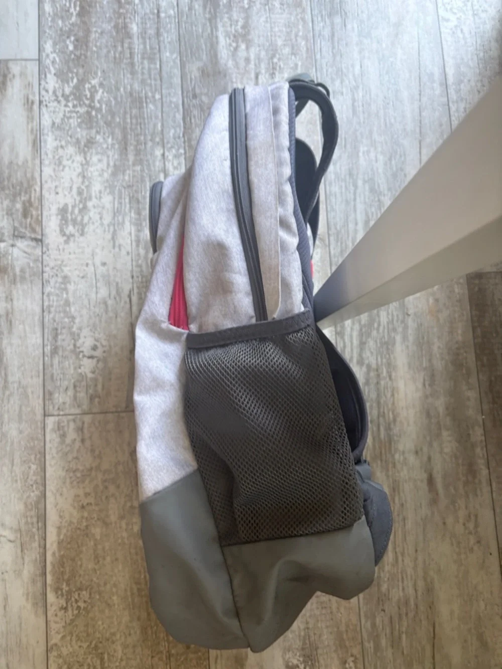 adidas Heather Gray Backpack with Pink Trim - Picture 2 of 8
